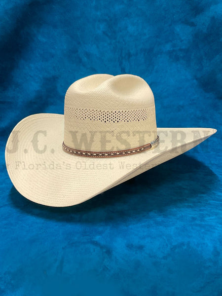 Stetson SSCRLY-304281 CROWLEY 10X Straw Hat Natural side / front view. If you need any assistance with this item or the purchase of this item please call us at five six one seven four eight eight eight zero one Monday through Saturday 10:00a.m EST to 8:00 p.m EST