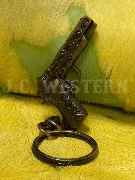 Fashionwest KC-53C Pistol Keychain Copper front view. If you need any assistance with this item or the purchase of this item please call us at five six one seven four eight eight eight zero one Monday through Saturday 10:00a.m EST to 8:00 p.m EST