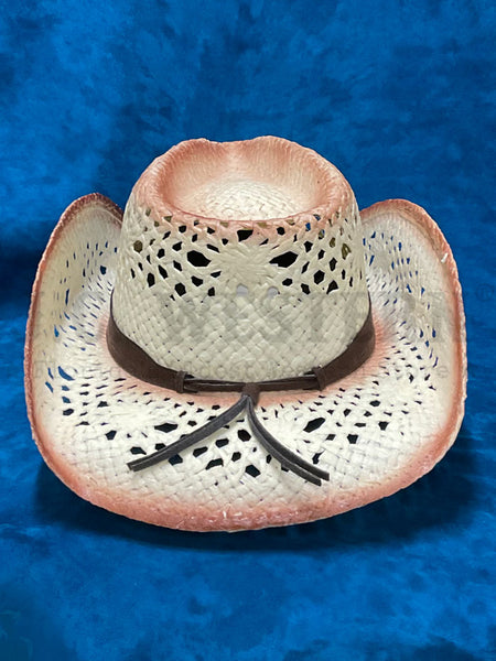 Bullhide 2534W PURE COUNTRY Western Straw Hat White back view. If you need any assistance with this item or the purchase of this item please call us at five six one seven four eight eight eight zero one Monday through Saturday 10:00a.m EST to 8:00 p.m EST