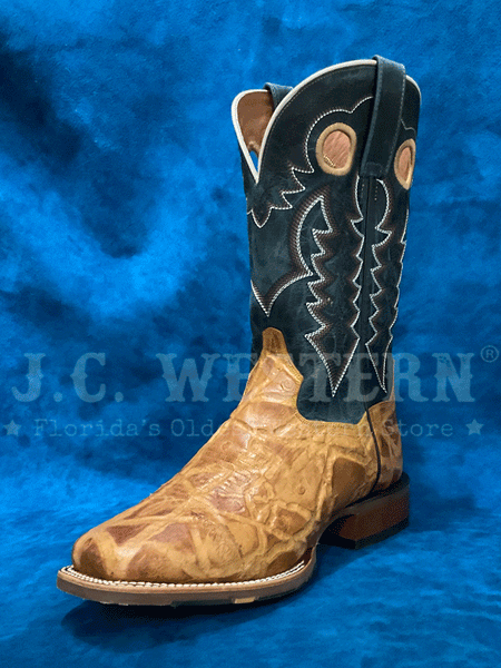 Dan Post DP5016 Mens CRAVEN Embossed Leather Square Toe Boots Tan front and side view. If you need any assistance with this item or the purchase of this item please call us at five six one seven four eight eight eight zero one Monday through Saturday 10:00a.m EST to 8:00 p.m EST
