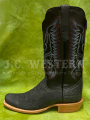 R.Watson RW7103-1 Mens Cape Buffalo Western Boot Midnight Blue outter side view. If you need any assistance with this item or the purchase of this item please call us at five six one seven four eight eight eight zero one Monday through Saturday 10:00a.m EST to 8:00 p.m EST