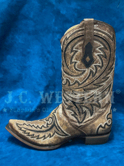 Corral C4075 Mens Inlay Embroidery Triad Western Boots Brown outter side view. If you need any assistance with this item or the purchase of this item please call us at five six one seven four eight eight eight zero one Monday through Saturday 10:00a.m EST to 8:00 p.m EST