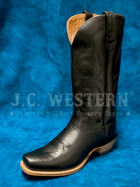 Old West 18136 Womens Square Toe Western Boot Black front and side view. If you need any assistance with this item or the purchase of this item please call us at five six one seven four eight eight eight zero one Monday through Saturday 10:00a.m EST to 8:00 p.m EST