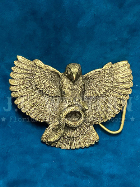 Colorado Silver Star 5-5725-B Eagle With Snake Buckle Brass front view. If you need any assistance with this item or the purchase of this item please call us at five six one seven four eight eight eight zero one Monday through Saturday 10:00a.m EST to 8:00 p.m EST