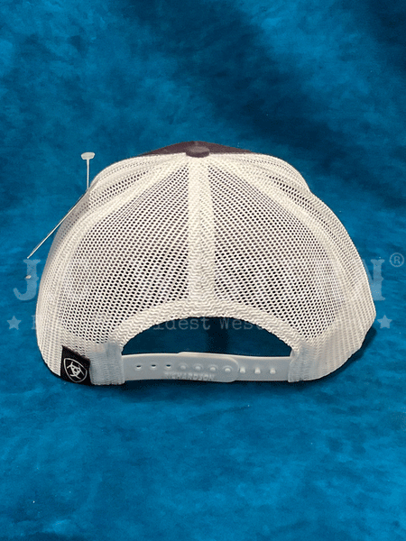 Ariat A300012609 Mens R112 Snapback Embroidery Cap Burgundy back view. If you need any assistance with this item or the purchase of this item please call us at five six one seven four eight eight eight zero one Monday through Saturday 10:00a.m EST to 8:00 p.m EST