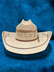 Ariat A73124 Bangora Straw Hat Tan front view. If you need any assistance with this item or the purchase of this item please call us at five six one seven four eight eight eight zero one Monday through Saturday 10:00a.m EST to 8:00 p.m EST