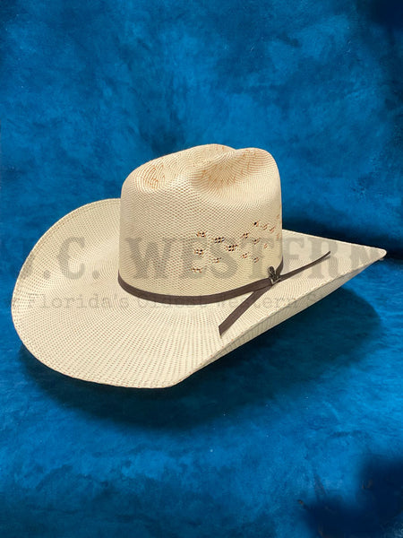 Ariat A73242 Bangora Straw Hat Ivory Tan side / front view. If you need any assistance with this item or the purchase of this item please call us at five six one seven four eight eight eight zero one Monday through Saturday 10:00a.m EST to 8:00 p.m EST