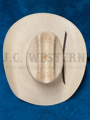 Ariat A73242 Bangora Straw Hat Ivory Tan view from above. If you need any assistance with this item or the purchase of this item please call us at five six one seven four eight eight eight zero one Monday through Saturday 10:00a.m EST to 8:00 p.m EST