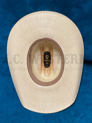Ariat A73242 Bangora Straw Hat Ivory Tan inside view. If you need any assistance with this item or the purchase of this item please call us at five six one seven four eight eight eight zero one Monday through Saturday 10:00a.m EST to 8:00 p.m EST