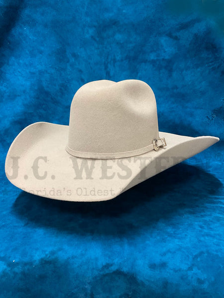 Justin JF0357RIATXL RIATA 3X Wool Western Hat Platinum Silver side / front view. If you need any assistance with this item or the purchase of this item please call us at five six one seven four eight eight eight zero one Monday through Saturday 10:00a.m EST to 8:00 p.m EST