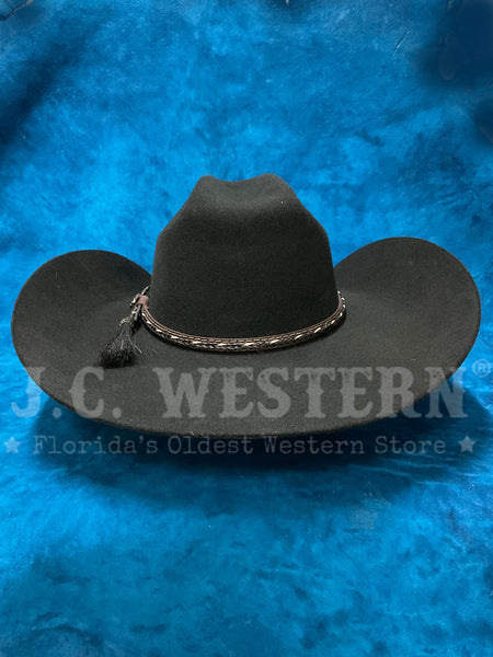 Justin JF021WWISP44 2X Wisp Premium Wool Hat Black back view. If you need any assistance with this item or the purchase of this item please call us at five six one seven four eight eight eight zero one Monday through Saturday 10:00a.m EST to 8:00 p.m EST