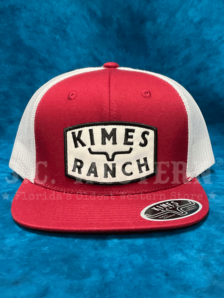 Kimes Ranch ROY Mesh Back High Profile Cap Red front view.If you need any assistance with this item or the purchase of this item please call us at five six one seven four eight eight eight zero one Monday through Saturday 10:00a.m EST to 8:00 p.m EST