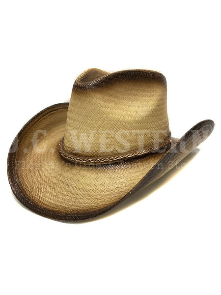 Austin Hats 05-128 LUKE Straw Hat Natural side/front view. If you need any assistance with this item or the purchase of this item please call us at five six one seven four eight eight eight zero one Monday through Saturday 10:00a.m EST to 8:00 p.m EST