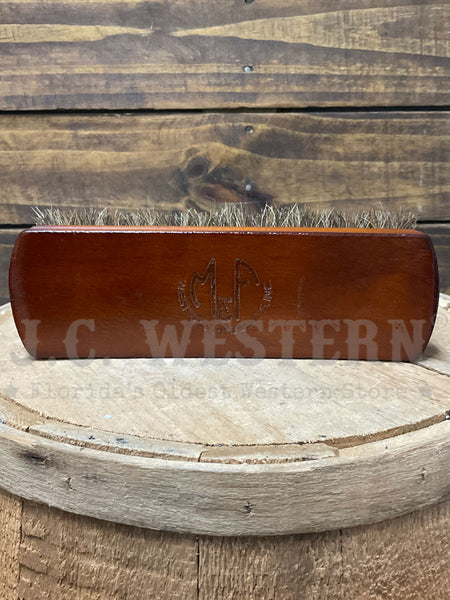 M&F Western 04012 Horsehair Bristles Boot Brush Black back view. If you need any assistance with this item or the purchase of this item please call us at five six one seven four eight eight eight zero one Monday through Saturday 10:00a.m EST to 8:00 p.m EST