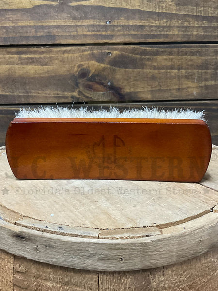 M&F Western 04012 Horsehair Bristles Boot Brush Grey back view. If you need any assistance with this item or the purchase of this item please call us at five six one seven four eight eight eight zero one Monday through Saturday 10:00a.m EST to 8:00 p.m EST