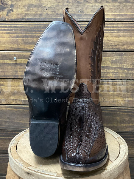 Black Jack BR2050-V4 Mens Snapping Turtle Western Boot Dark Brown sole and front view. If you need any assistance with this item or the purchase of this item please call us at five six one seven four eight eight eight zero one Monday through Saturday 10:00a.m EST to 8:00 p.m EST