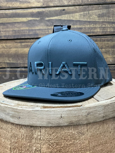 Ariat A300091707 Mens Flexfit 110 Snap Back Cap Two Tone Charcoal side / front view.  If you need any assistance with this item or the purchase of this item please call us at five six one seven four eight eight eight zero one Monday through Saturday 10:00a.m EST to 8:00 p.m EST