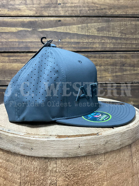 Ariat A300091707 Mens Flexfit 110 Snap Back Cap Two Tone Charcoal side view. If you need any assistance with this item or the purchase of this item please call us at five six one seven four eight eight eight zero one Monday through Saturday 10:00a.m EST to 8:00 p.m EST