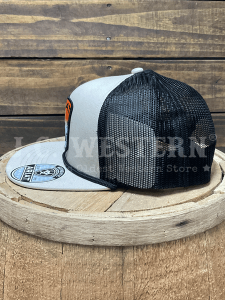 Ariat A3000914146 Mens Desert Scene Patch Cap Khaki side view. If you need any assistance with this item or the purchase of this item please call us at five six one seven four eight eight eight zero one Monday through Saturday 10:00a.m EST to 8:00 p.m EST
