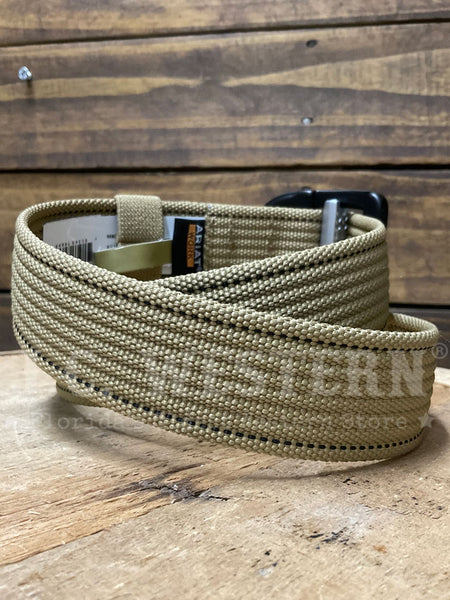 Ariat A1701208 Mens Webbing Slide Work Belt Tan back view. If you need any assistance with this item or the purchase of this item please call us at five six one seven four eight eight eight zero one Monday through Saturday 10:00a.m EST to 8:00 p.m EST