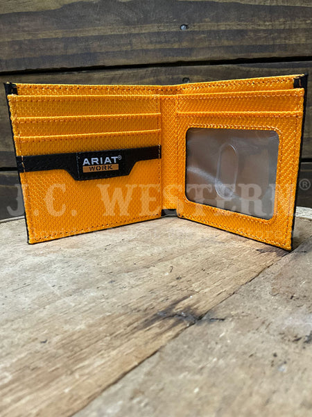 Ariat A3401301 Mens Bifold Born For This Work Wallet Mexico Black inside view. If you need any assistance with this item or the purchase of this item please call us at five six one seven four eight eight eight zero one Monday through Saturday 10:00a.m EST to 8:00 p.m EST