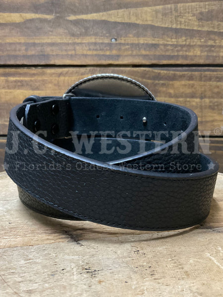 Angel Ranch D140010401 Womens Boot Stitch Buckle Belt Black back view. If you need any assistance with this item or the purchase of this item please call us at five six one seven four eight eight eight zero one Monday through Saturday 10:00a.m EST to 8:00 p.m EST