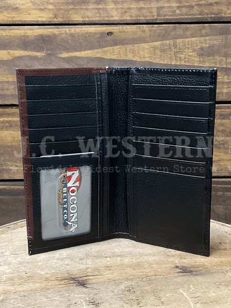 Nocona N500046702 Mens Floral Overlay Rodeo Wallet Brown And Black inside view. If you need any assistance with this item or the purchase of this item please call us at five six one seven four eight eight eight zero one Monday through Saturday 10:00a.m EST to 8:00 p.m EST