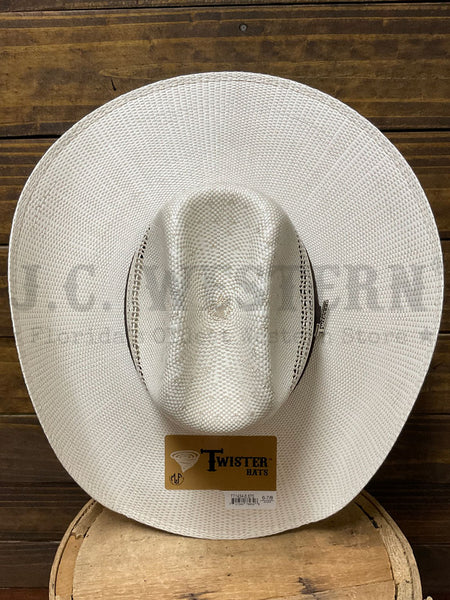 Twister T71434 Premium Bangora Western Hat Ivory Tan view from above. If you need any assistance with this item or the purchase of this item please call us at five six one seven four eight eight eight zero one Monday through Saturday 10:00a.m EST to 8:00 p.m EST