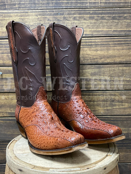 Black Jack CGC2063-V4 Mens Snapping Turtle Tail Western Boot Cognac side / front view pair. If you need any assistance with this item or the purchase of this item please call us at five six one seven four eight eight eight zero one Monday through Saturday 10:00a.m EST to 8:00 p.m EST