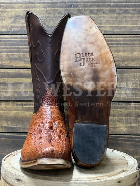 Black Jack CGC2063-V4 Mens Snapping Turtle Tail Western Boot Cognac front and sole view. If you need any assistance with this item or the purchase of this item please call us at five six one seven four eight eight eight zero one Monday through Saturday 10:00a.m EST to 8:00 p.m EST