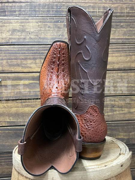 Black Jack CGC2063-V4 Mens Snapping Turtle Tail Western Boot Cognac toe and back view. If you need any assistance with this item or the purchase of this item please call us at five six one seven four eight eight eight zero one Monday through Saturday 10:00a.m EST to 8:00 p.m EST