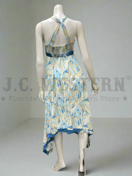 Santiki 4952-1694 Womens Daphne Dress Blue back view. If you need any assistance with this item or the purchase of this item please call us at five six one seven four eight eight eight zero one Monday through Saturday 10:00a.m EST to 8:00 p.m EST