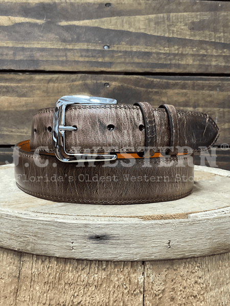 Black Jack 15321 Mens Square Buckle Goat Skin Belt Distressed Brown front view. If you need any assistance with this item or the purchase of this item please call us at five six one seven four eight eight eight zero one Monday through Saturday 10:00a.m EST to 8:00 p.m EST