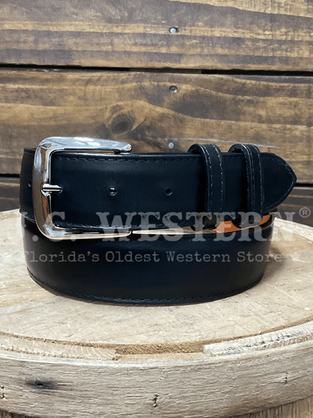 Black Jack 14811 Mens Leather Belt Matte Black front view. If you need any assistance with this item or the purchase of this item please call us at five six one seven four eight eight eight zero one Monday through Saturday 10:00a.m EST to 8:00 p.m EST