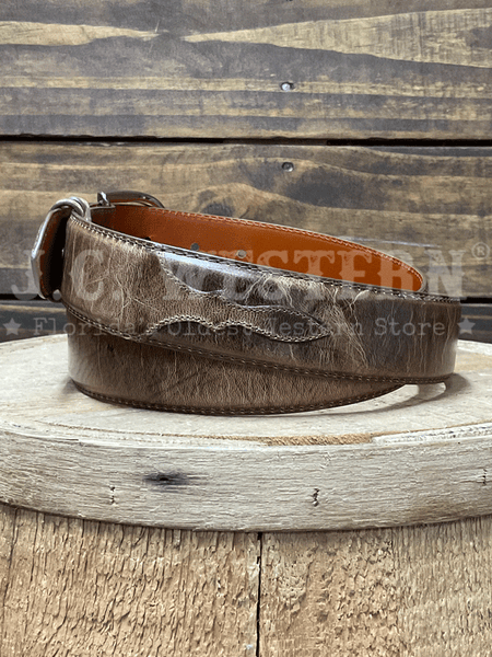 Black Jack 15614 Mens Goat Skin Belt Distressed Brown side view. If you need any assistance with this item or the purchase of this item please call us at five six one seven four eight eight eight zero one Monday through Saturday 10:00a.m EST to 8:00 p.m EST