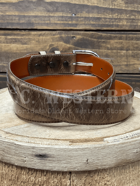 Black Jack 15614 Mens Goat Skin Belt Distressed Brown back view. If you need any assistance with this item or the purchase of this item please call us at five six one seven four eight eight eight zero one Monday through Saturday 10:00a.m EST to 8:00 p.m EST