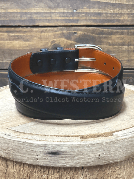 Black Jack 15620 Mens Leather Billet Belt Matte Black back view. If you need any assistance with this item or the purchase of this item please call us at five six one seven four eight eight eight zero one Monday through Saturday 10:00a.m EST to 8:00 p.m EST