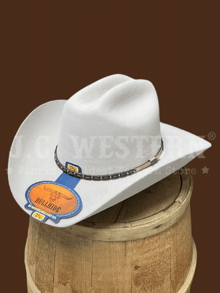 Bullhide DEL NORTE 8X 0840BC Premium Felt Hat Buckskin Beige front and side view. If you need any assistance with this item or the purchase of this item please call us at five six one seven four eight eight eight zero one Monday through Saturday 10:00a.m EST to 8:00 p.m EST