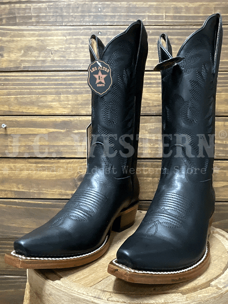 Los Altos 34M8905 Ladies VERGEL Snip Toe Western Boot Black side / front view pair. If you need any assistance with this item or the purchase of this item please call us at five six one seven four eight eight eight zero one Monday through Saturday 10:00a.m EST to 8:00 p.m EST