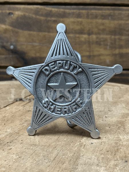 Colorado Silver Star 5-5767-P Deputy Sheriff Star Pewter Buckle Silver front view. If you need any assistance with this item or the purchase of this item please call us at five six one seven four eight eight eight zero one Monday through Saturday 10:00a.m EST to 8:00 p.m EST