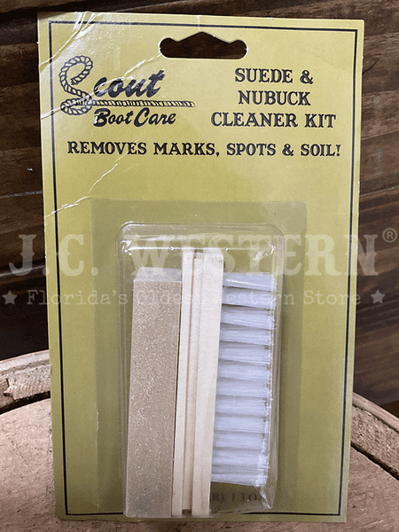 Scout 04019 Suede & Nubuck Cleaner Kit front view. If you need any assistance with this item or the purchase of this item please call us at five six one seven four eight eight eight zero one Monday through Saturday 10:00a.m EST to 8:00 p.m EST