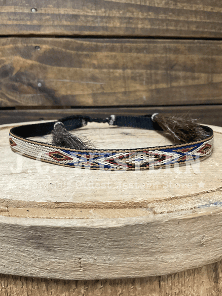 Twister 0202097 Ribbon Horse Hair Tassel Hat Band Multicolor And Natural side view. If you need any assistance with this item or the purchase of this item please call us at five six one seven four eight eight eight zero one Monday through Saturday 10:00a.m EST to 8:00 p.m EST