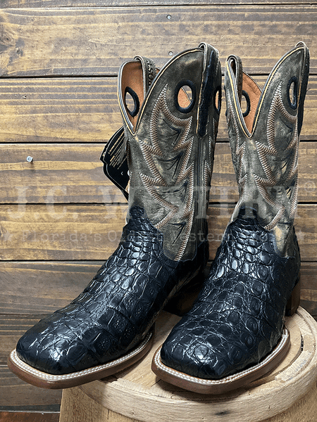 Dan Post DP5240 Mens MARSH Caiman Square Toe Boot Black side / front view. If you need any assistance with this item or the purchase of this item please call us at five six one seven four eight eight eight zero one Monday through Saturday 10:00a.m EST to 8:00 p.m EST