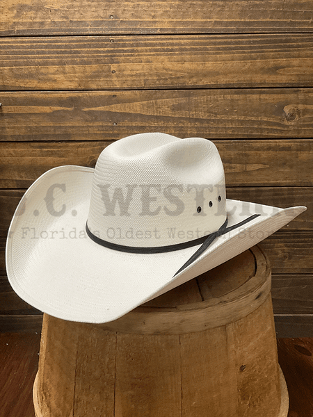 Dallas Hats TULSA 01 20X Straw Hat Cream side / front view. If you need any assistance with this item or the purchase of this item please call us at five six one seven four eight eight eight zero one Monday through Saturday 10:00a.m EST to 8:00 p.m EST