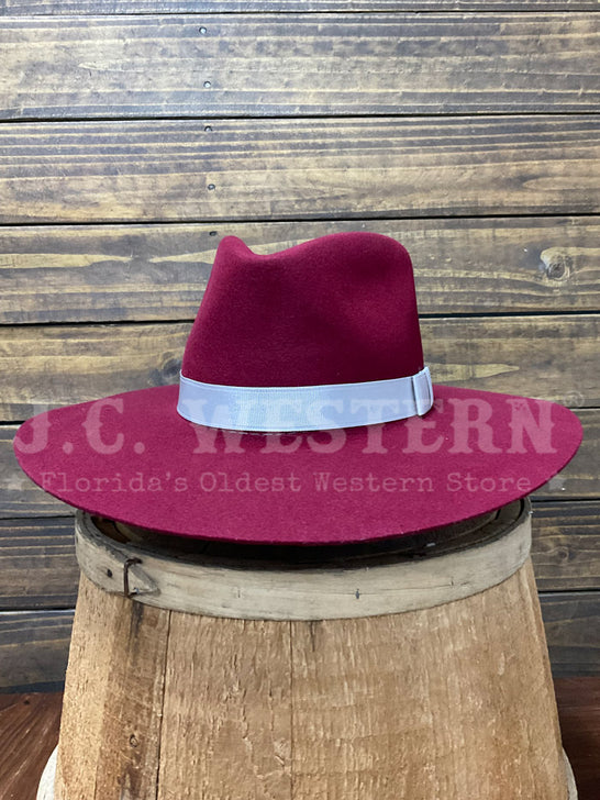 Twister T7810004 Ladies Pinch Front Hat Red side / front view. If you need any assistance with this item or the purchase of this item please call us at five six one seven four eight eight eight zero one Monday through Saturday 10:00a.m EST to 8:00 p.m EST