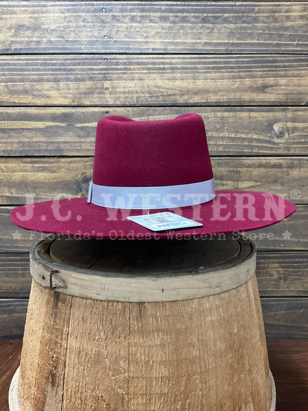 Twister T7810004 Ladies Pinch Front Hat Red back view. If you need any assistance with this item or the purchase of this item please call us at five six one seven four eight eight eight zero one Monday through Saturday 10:00a.m EST to 8:00 p.m EST