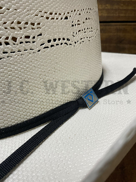 Resistol RSWDAY-CJ4081AL Youth WILD AS YOU Cowboy Straw Hat Natural close up. If you need any assistance with this item or the purchase of this item please call us at five six one seven four eight eight eight zero one Monday through Saturday 10:00a.m EST to 8:00 p.m EST