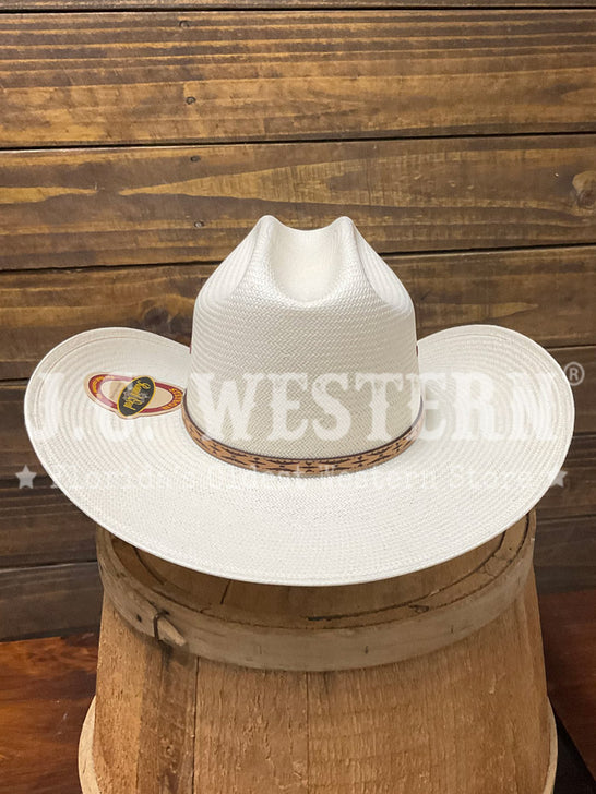 Stetson SSAZTC-304281 Aztec 10X Straw Hat Natural back view. If you need any assistance with this item or the purchase of this item please call us at five six one seven four eight eight eight zero one Monday through Saturday 10:00a.m EST to 8:00 p.m EST
