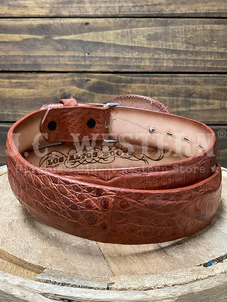 Los Altos 33203 Mens CROCODILE Belt Cognac back view. If you need any assistance with this item or the purchase of this item please call us at five six one seven four eight eight eight zero one Monday through Saturday 10:00a.m EST to 8:00 p.m EST