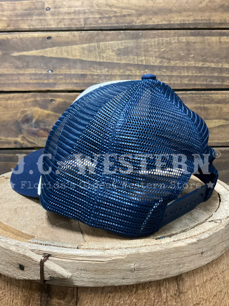 Stetson SCSK6T-0003DMAL Skull Trucker Cap Denim back view. If you need any assistance with this item or the purchase of this item please call us at five six one seven four eight eight eight zero one Monday through Saturday 10:00a.m EST to 8:00 p.m EST